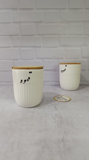 بانکه سرامیکی شیار دار قهوه