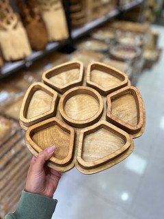 اردوخوری چوبی سینی دار گل کوچک